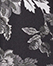 Printed Silk Floral Pocket Square, Black/White, swatch